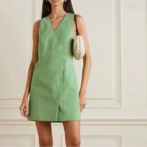 NWT Ganni Green Suiting Mini Dress (Style F7594)
